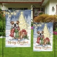 thumbnail image 4 of Merry Christmas Bulldog Snowy Winter with Gifts Tree Decorations Garden Flag 12x18in Double Sided Dog Lover Gifts Idea Outdoor Decor - 12020, 4 of 5