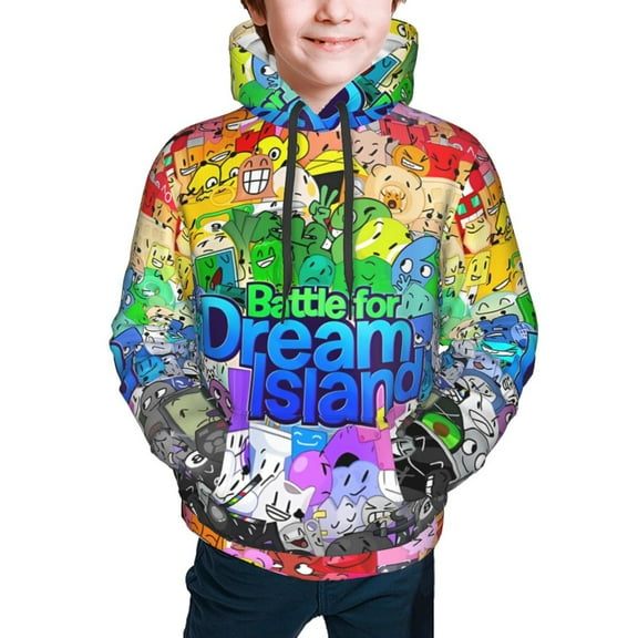Battle For Dream Island Bfdi Hoodies Pullover For Boys Girls 3d Printed Hooded Sweatshirt Long Sleeves Small
