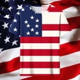thumbnail image 5 of JTZGDY Womens Patriotic Shirts 4th of July American Flag Print Summer Short Sleeve Crewneck Graphic T-Shirts Trendy Holiday Oversized Tees Tops Multicolor#04 XL, 5 of 6
