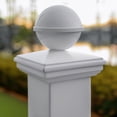 thumbnail image 3 of Classy Caps 4x4 New England Ball Post Cap - Fits 4"x4" Posts - White Vinyl (PVC), 3 of 4