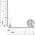 thumbnail image 3 of Gem Stone King 1.27 Ct Oval Blue Apatite White Diamond 925 Sterling Silver Pendant, 3 of 4