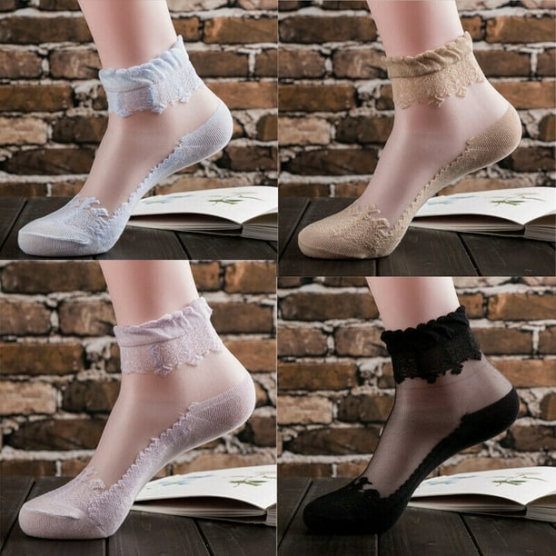 Women Sexy Ankle Fancy Retro Lace Ruffle Frilly Sexy Socks