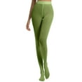 thumbnail image 4 of Leggings de baile blancos de punto sin costuras para mujer, de color liso y talla grande, sin amoníaco, 40D, coloridos, 4 of 6