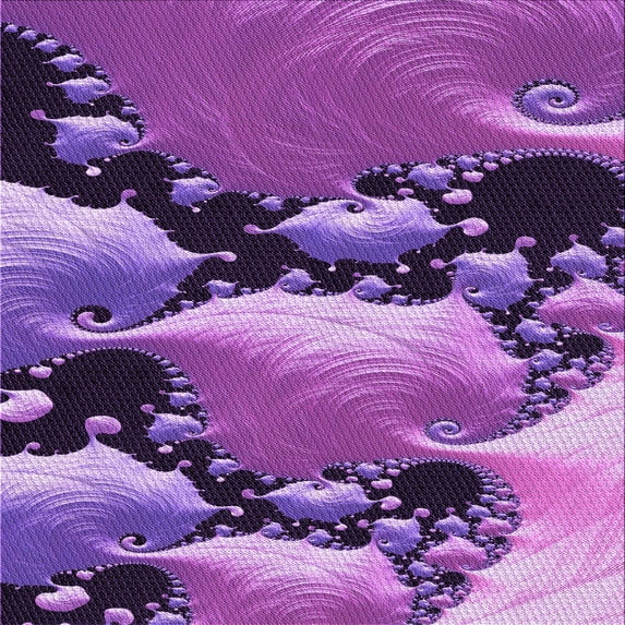 Ahgly Company Machine Washable Indoor Square Transitional Dark Magenta Purple Area Rugs, 7' Square