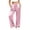 Pink, variant on Tqcoqu Women's Satin Wide Leg Pajama Pants,Elastic High Waist Side Pockets Silky Loungewear Sleep Trousers,Black Women's S-XXXL