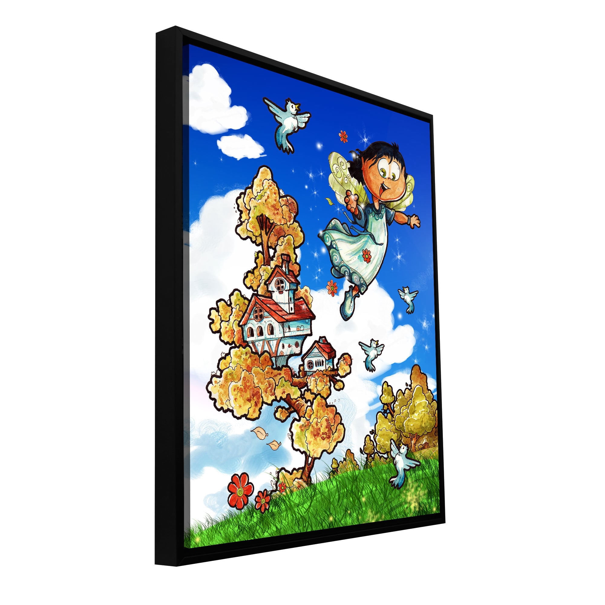 Luis Peres "House" Floater-Framed Gallery-Wrapped Canvas