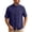 Navy, variant on Cotton Linen Button Down Shirts for Men Traditional Kung Fu Uniform Short Sleeve Shirt Stand Collar Casual Chinese Frog Buttons Shirts Black 5XL