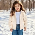 thumbnail image 2 of EnJoCho Girls Fleec𝖾 Lined Zip Hoodie Jacket Thick Warm Winter Coat with Pockets Kids Children Outerwear Cozy Pullover Sweatshirt Thermal Snowsuit Hooded Windproof Cold Weather Apparel, 2 of 8