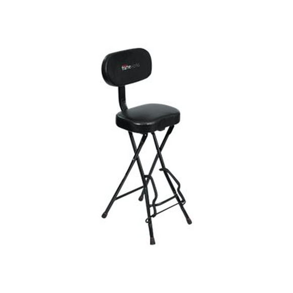 Gator Frameworks Folding Travel Guitar Seat and Stand Chair Combination, Black