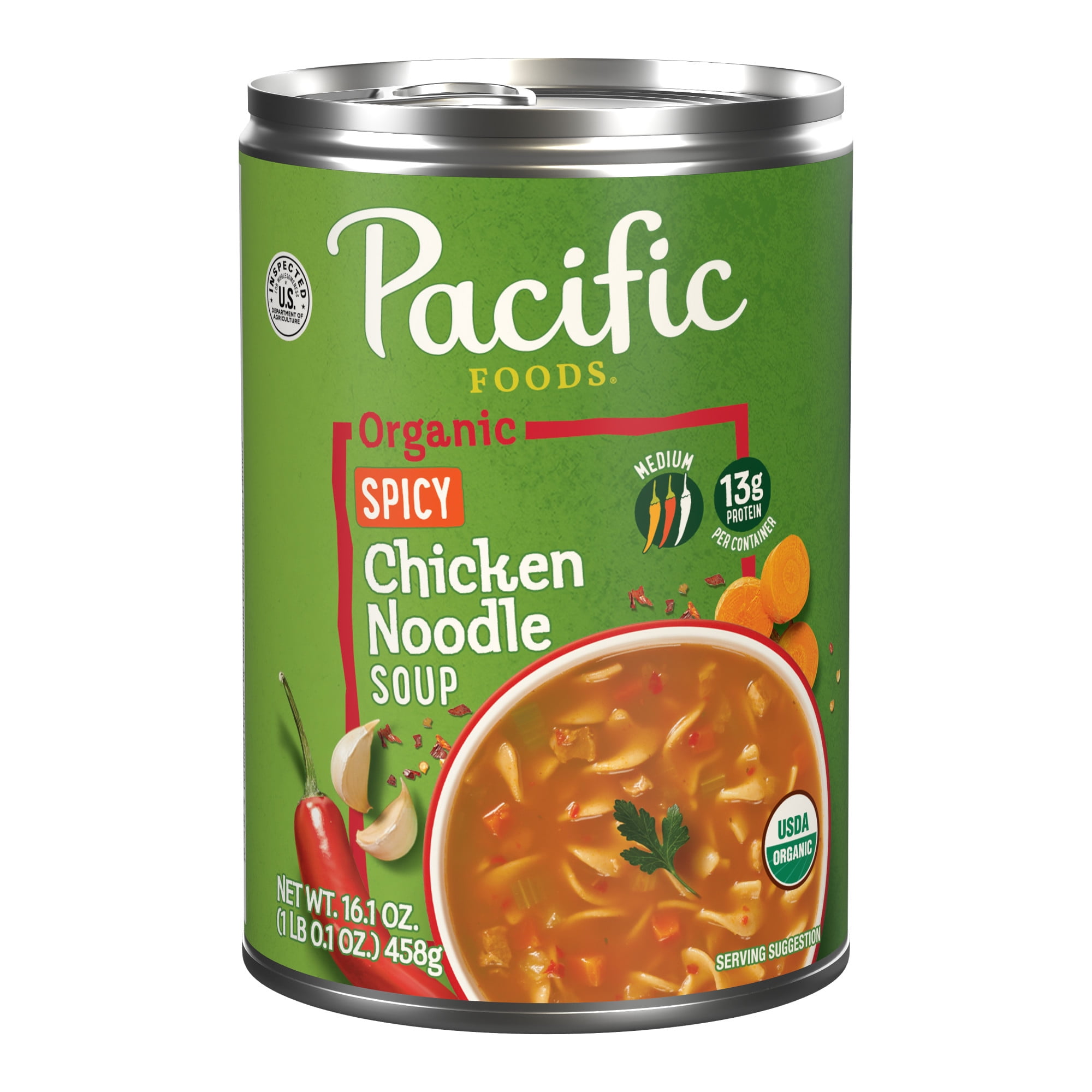 Pacific Foods Organic Chicken Noodle Soup, 16.1 oz Can - Walmart.com
