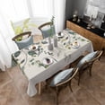 thumbnail image 4 of Green Eucalyptus Rectangle Tablecloth, Farmhouse Weeping Leaves on Linen Waterproof & StainResistant Tablecloth, Washable Oil-proof Table Cover for Dining/Party/Wedding/Camping/Buffet 60x84 In, 4 of 9