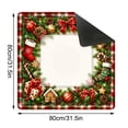 thumbnail image 6 of Christmas Mahjong Mat 31.5"x31.5", Mah Jongg Mat, Mah Jong Mat, Plaid Stocking Wreath Noise‑Dampening Pad, Mahjong Gift for Family Holiday Parties, 6 of 7