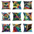 thumbnail image 2 of Throw Pillow Cover Abstract Chaotic Waves Rainbow Colors Decor Lumbar Pillow Case Cushion for Sofa Bed 18x18 Inch, 2 PCS Pattern 1, 2 of 8