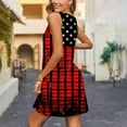 thumbnail image 7 of ZHUGeLI 4th of July Outfits for Women, Women's Casual With Pockets Summer Floral Print Dress V-Neck Mini Dresses, American Flag Patriotic Outfits Up to 50% off Clearance, 7 of 7