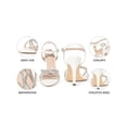 thumbnail image 4 of BLISSFUL STEP Open Toe Rhinestone Heel Slingback Stiletto Heels Sandals for Women White (Size 7), 4 of 7