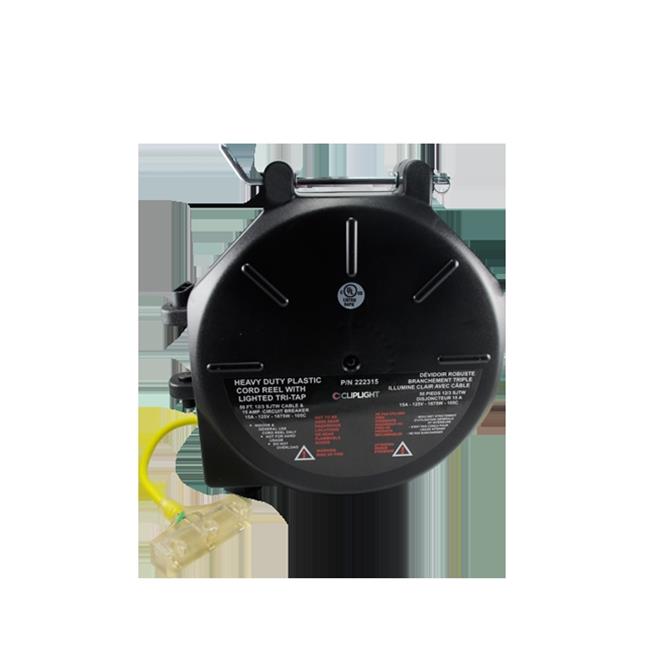 Cliplight Manufacturing CU222315 Retractable Reel Extension Cord