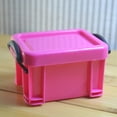 thumbnail image 2 of OUNONA 9-Piece Assorted Color Stackable Plastic Storage Boxes Clip Locks for Office, Car, and Home Organization, 2 of 8