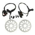 thumbnail image 2 of Kit de Freno de Disco Hidráulico de Bicicleta, Aleación de Aluminio sensible al Frenado de la Montaña bicicleta Hidráulica de Disco de Freno de Freno de Tratamiento Mate para, 2 of 7