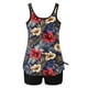 thumbnail image 5 of Trajes de baño tankini para mujer Trajes de baño de dos piezas con espalda de tiras y estampado conservador para mujer Traje de baño de dos piezas para mujer, 5 of 6