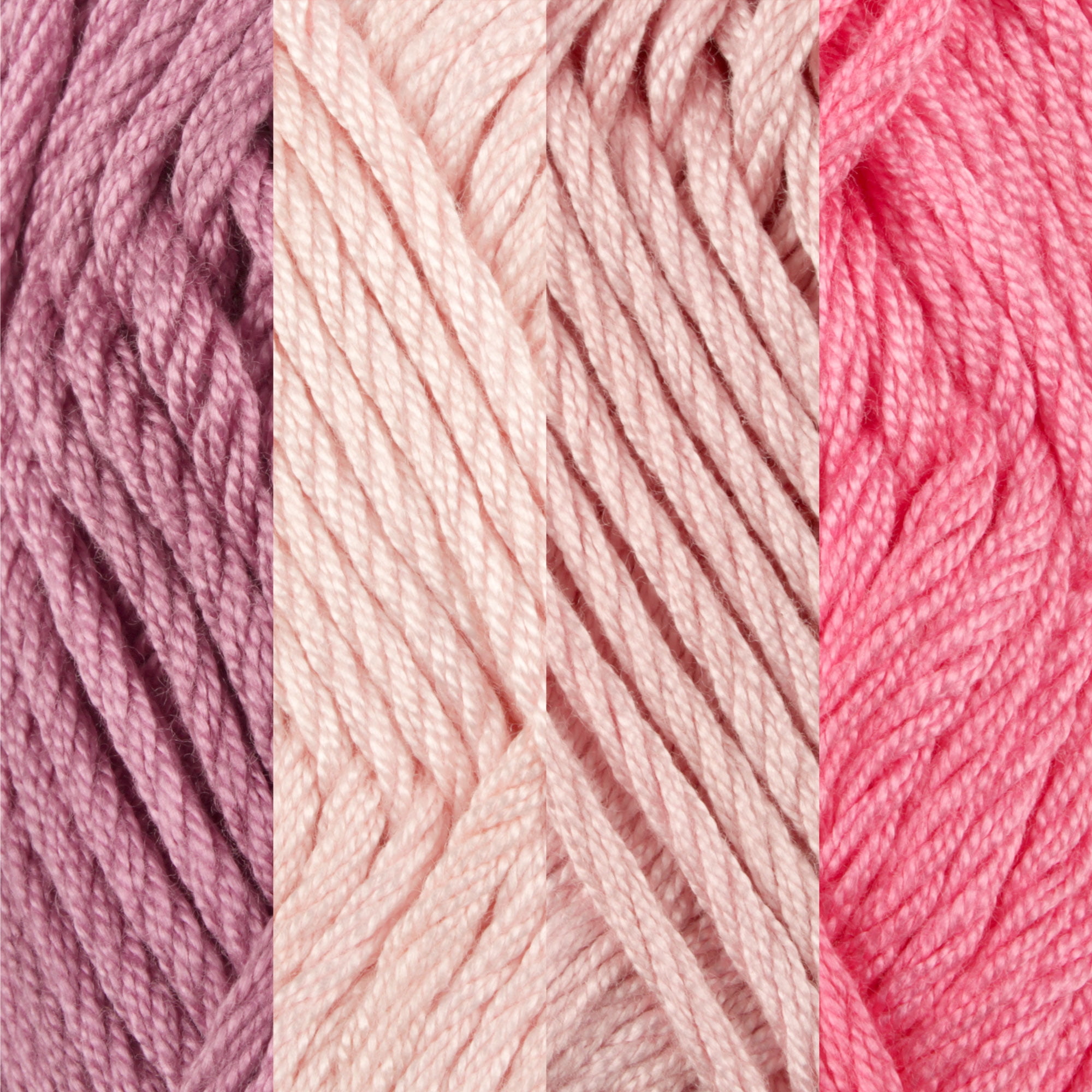 JubileeYarn Delightfully Plump Yarn - Super Chunky Bamboo - 100g/Skein - Shades of Pink - 4 Skeins