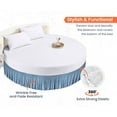 thumbnail image 2 of SGI Bedding Round Bed Skirt |Wrap Around Microfiber Bed Skirt | Fade Resistant, Wrinkle Free, Anti-static, Decorative, Extra Storage Space, Clutter-Free | 99" Diameter / 16" Drop, Mediterranean Blue, 2 of 8