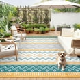 thumbnail image 3 of Outdoor Area Rug Waterproof Plastic Straw Rug, Plastic Straw RV Mat, Stain-Resistant Indoor Outdoor Carpet for Patio, Deck, Balcony, Picnic & Beach, 3 of 9