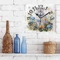 thumbnail image 3 of Cat Flowers Leaves Wall Clock Square Silent Non Ticking Battery Operated Clock for Home Bathroom Kitchen Bedroom Living Room, 3 of 8