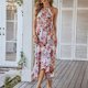 thumbnail image 4 of Vestido Con Estampado Floral Vestido Sin Mangas Vestido Con Estampado Floral Fibra De Poliéster Con Cordones Sin Mangas Con Dobladillo Con Volantes Vestido Sin Mangas Para Fiesta ANGGREK  Otros, 4 of 8