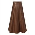 thumbnail image 6 of ZANZEA Women Spring Solid Color Zipper Big Swing Party Long Skirts, 6 of 12