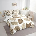 thumbnail image 3 of Manfei Tree Leaves 7pcs Bedding Comforter Set for Boys Girls,Brown White Queen Bedding Sets Super Cozy,Botanical Plants Queen Sheet Sets,Luxury Bedroom Decor,Reversible, 3 of 8