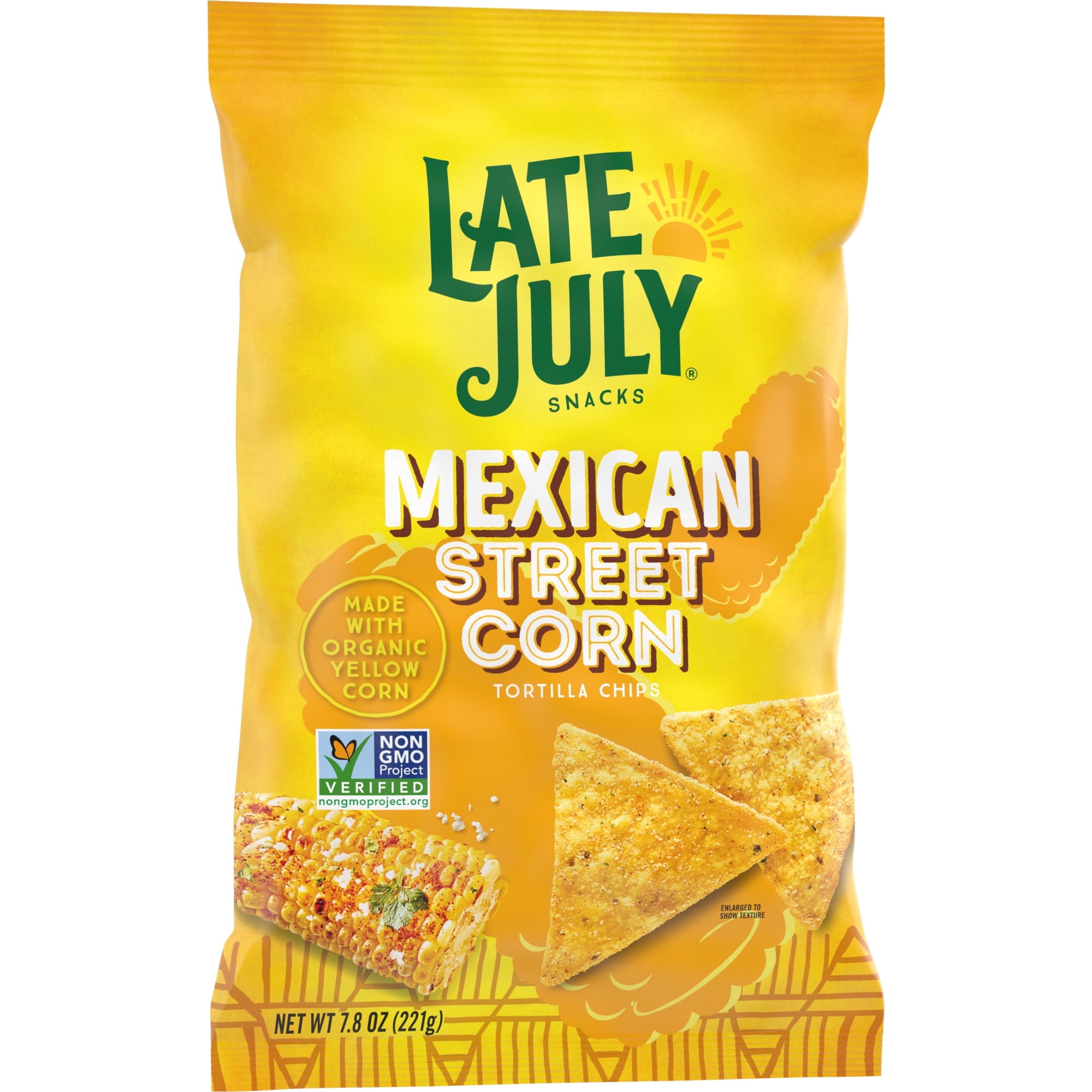 Late July Snacks, Mexican Street Corn Tortilla Chips, 7.8 oz Bag -2 pack