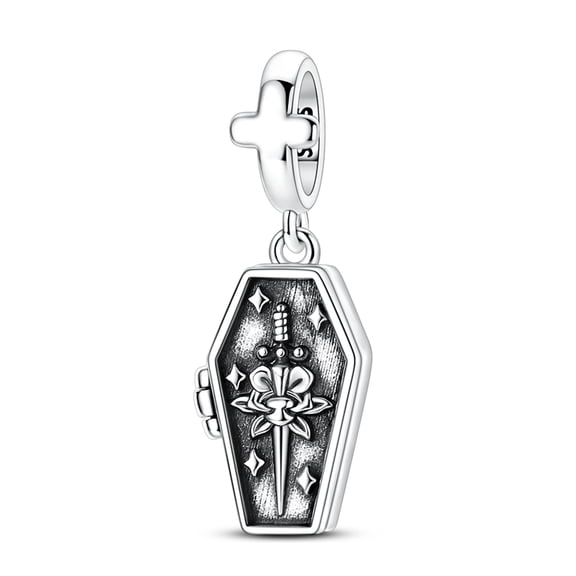 Silver Plated Glowing Coffin Charm Bead for Bracelet Making