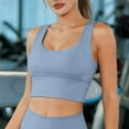 thumbnail image 2 of Blue Tank Tops for Women High Impact U Back Sports Bras for Women Wirefree In Padding Breathable for Running Yoga Gym, 2 of 4