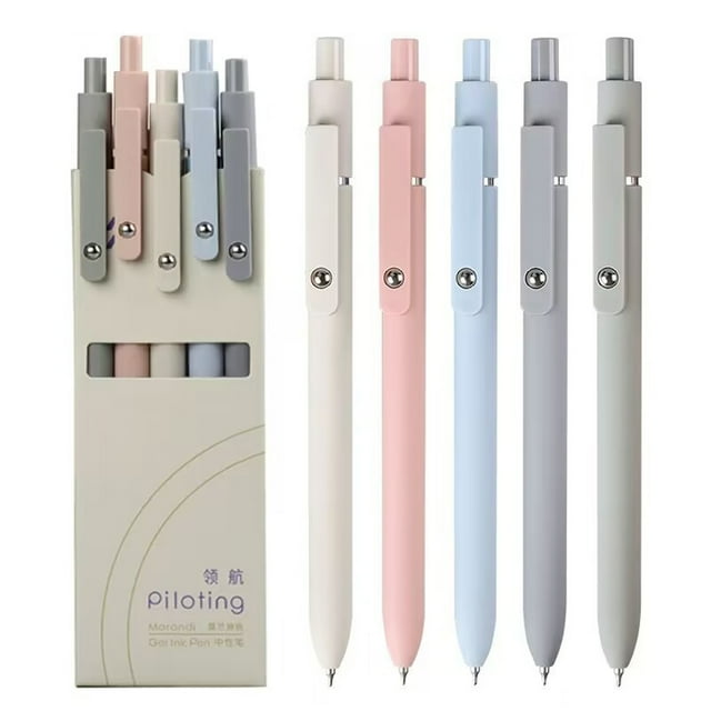 serony 5 Pcs Gel Pens Fine Point Ink Ink Pens feature Pens For Office And School Supplies 5 Pcs Gel Ink Emboadlie Pen