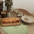 thumbnail image 5 of 15 Inches Round Braided Placemats Set of 4, Washable Heat Resistant Cotton Polyester Circle Place Mats for Dining Table, Hot Pads for Kitchen, Trivets for Hot Dishes, Pots and Pans (Green,4), 5 of 7