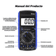 thumbnail image 3 of Multimetro  Bloosom Professional Digital Lcd Portátil Ac/dc Dt-9205a Azul, 3 of 4
