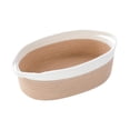 thumbnail image 3 of Cesta tejida con asas, cesta de almacenamiento de cuerda de algodón, cesta organizadora tejida a mano para Beige, 3 of 9