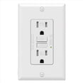 thumbnail image 1 of GFCI Outlet 15 Amp, Self-Test GFI Electrical Outlet, White, 1 of 5