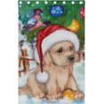 thumbnail image 5 of Coolnut Window Curtains Watercolor Christmas Puppy Thermal Insulated Blackout Grommet Printed Window Treatment Drapes - 84x55 in - Polyester 2 Panels, 5 of 5
