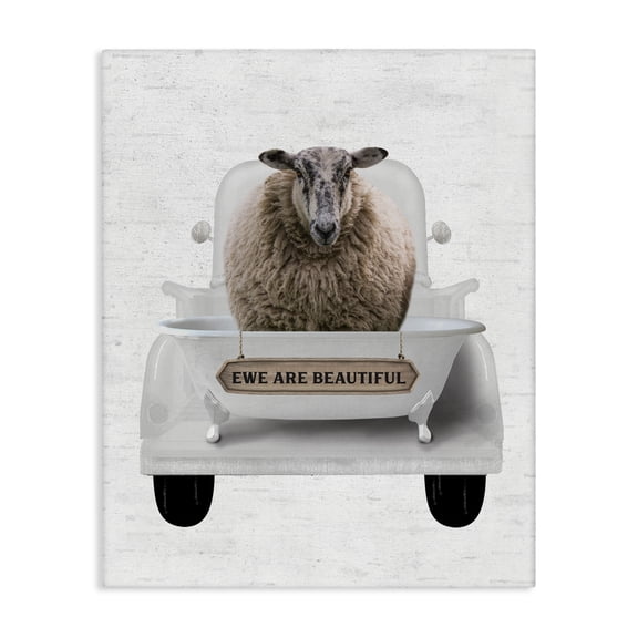 Stupell Industries Eclectic Ewe Are Beautiful Phrase Canvas Art, 16 x 20, by Lettered and Lined