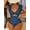 DARK BLUE, variant on One Piece Swimsuits for Women V Neck Ruched Monokini Bathing Suits Ruffle Beach Surf Wear