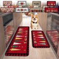 thumbnail image 1 of Christmas Kitchen Rugs Non-Slip Set of 2 with L-Shape Design for Holiday Decor and Floor Protection, 1 of 6
