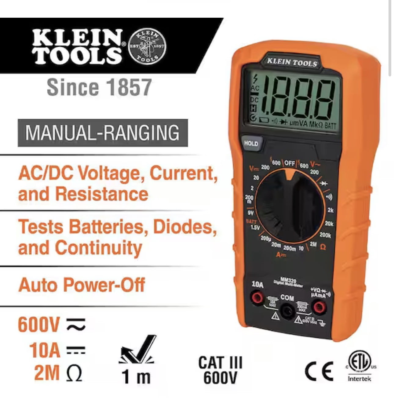 KLEIN TOOLS Electrical Test Kit MM320