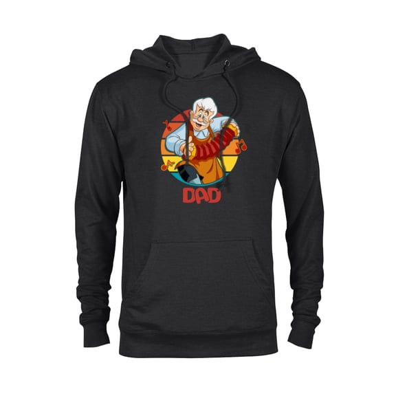 Disney Pinocchio Geppetto Dad Accordion Father’s Day - Pullover Hoodie for Adults - Customized-Black