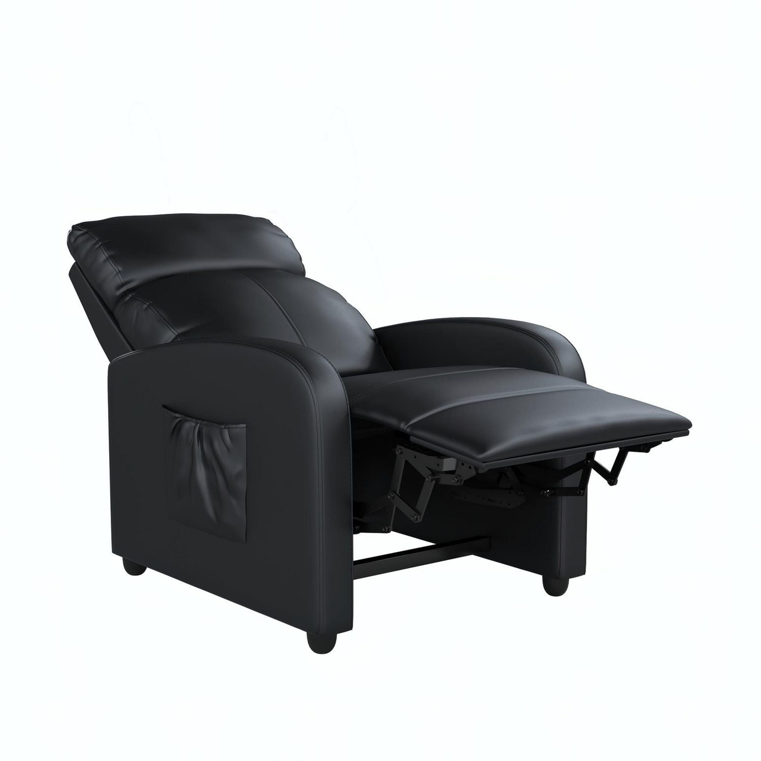 DHP Harrison Pushback Recliner with Massage Backrest, Black Faux