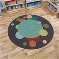 thumbnail image 4 of Teppich Homes Round Wool Rug 8x8 - Geometric Pattern Tufted Carpet for Hallway And Living Room Area, 4 of 7
