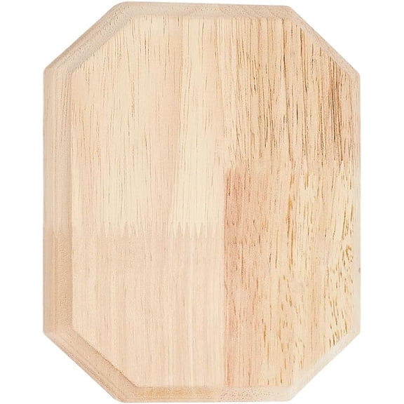 Unfinished Oak Wooden Plaque 6x5x0.7inch Blanched Almond Color Lace Edged Oval Unfinished Wood Craft Base Blank Wooden Plaque for Home Decor