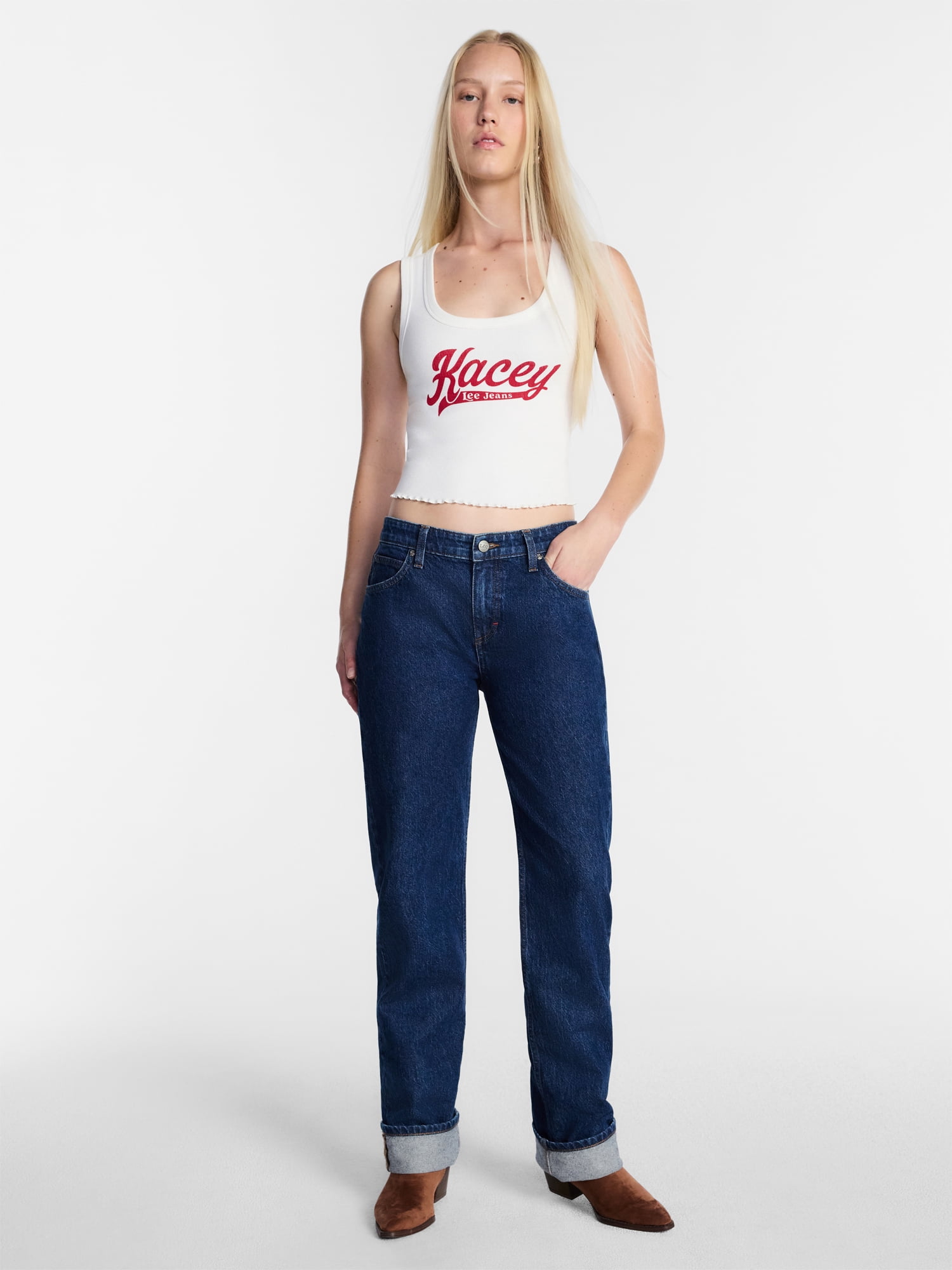Kacey Lee Women's Graphic Cutaway Tank Top, Sizes XS-XXL
