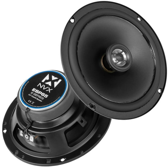 NVX ESP65 Coaxial Car Speakers 360W Peak (120W RMS) 6.5" E-Series 2-Way w/ 13mm PEI Dome Tweeters