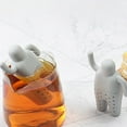 thumbnail image 3 of WIFKLSIIPG Loose Tea Infuser Tea Diffuser for Teapot Silicone Tea Strainer Cute Little Man Tea Dregs Lazy Tea Infuser Tea Brewing Tool, 3 of 6